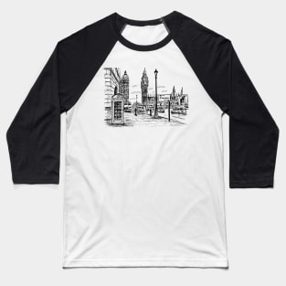 London Telephone Boot Baseball T-Shirt